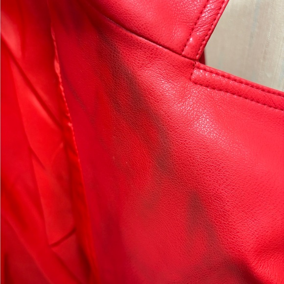 J Society Moto Jacket Women’s size M Full Zip Red Stained on Back see pictures - Picture 9 of 15